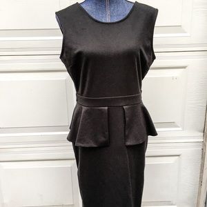 The Limited Black Peplum Sleeveless Dress Large